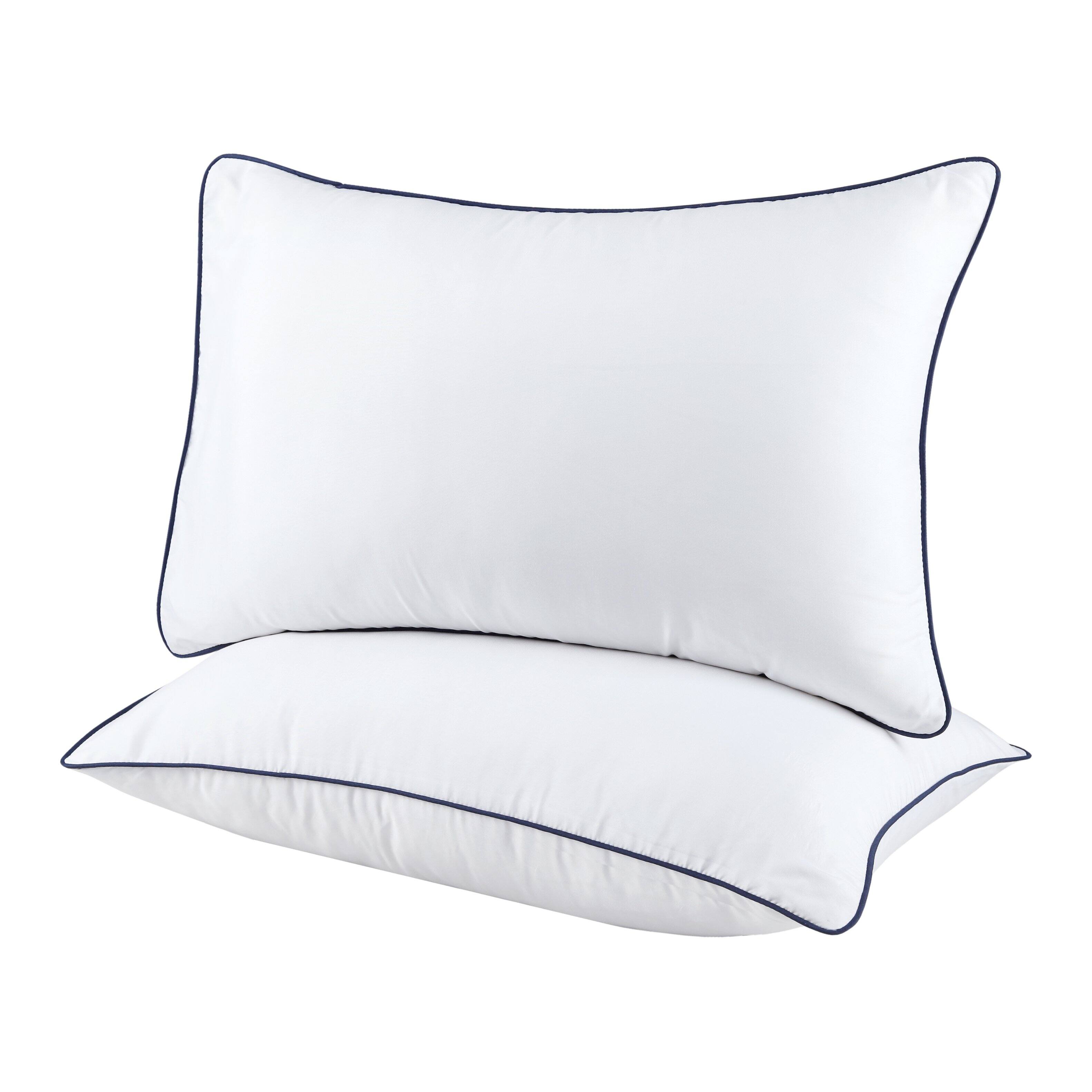 Left. Dan River - Dan River 2 Pack Down Alternative Pillow Set (White) - Standard.