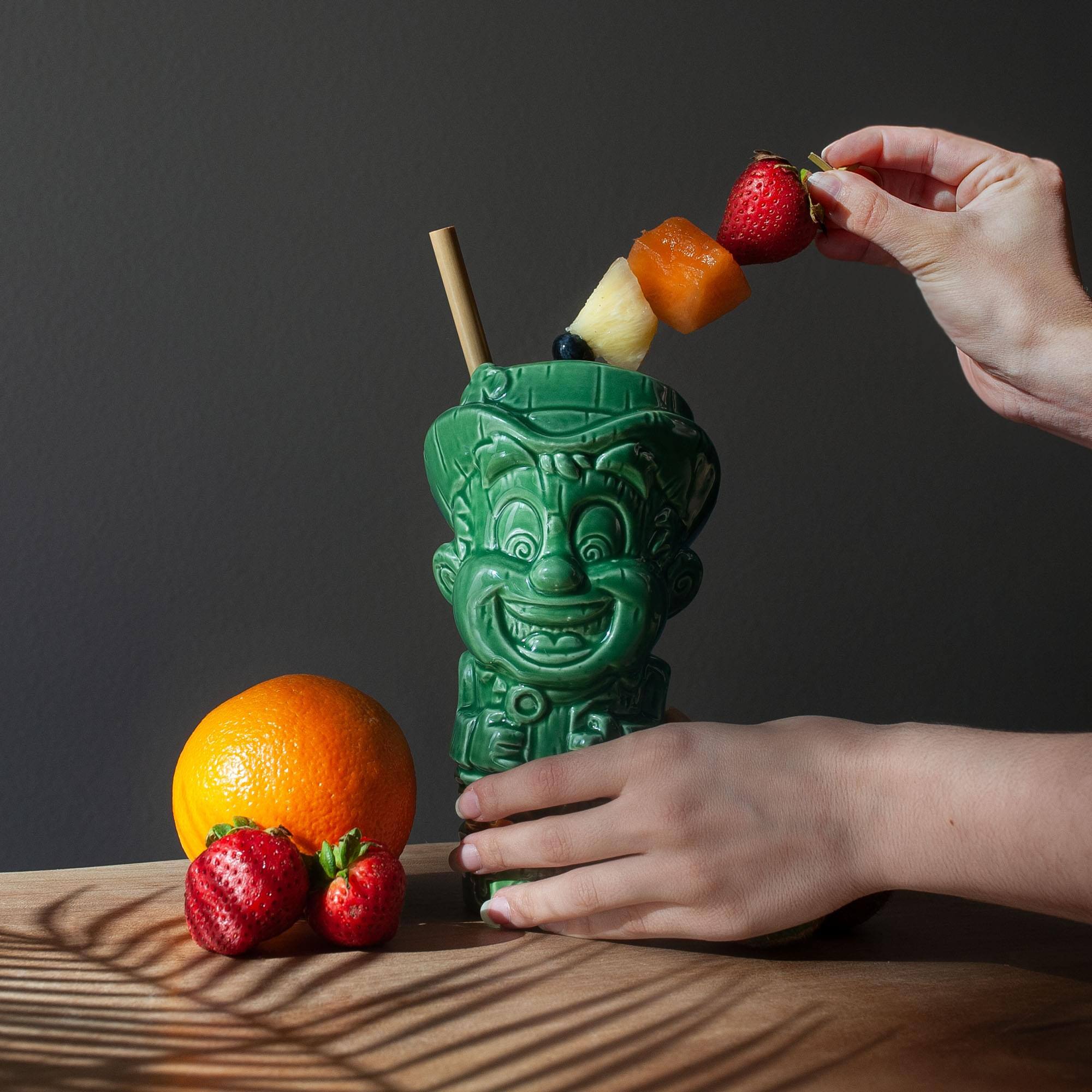 Alt View 3. General Mills - Geeki Tikis General Mills 16-Ounce Ceramic Mug | Lucky Charms Lucky the Leprechaun - Green.