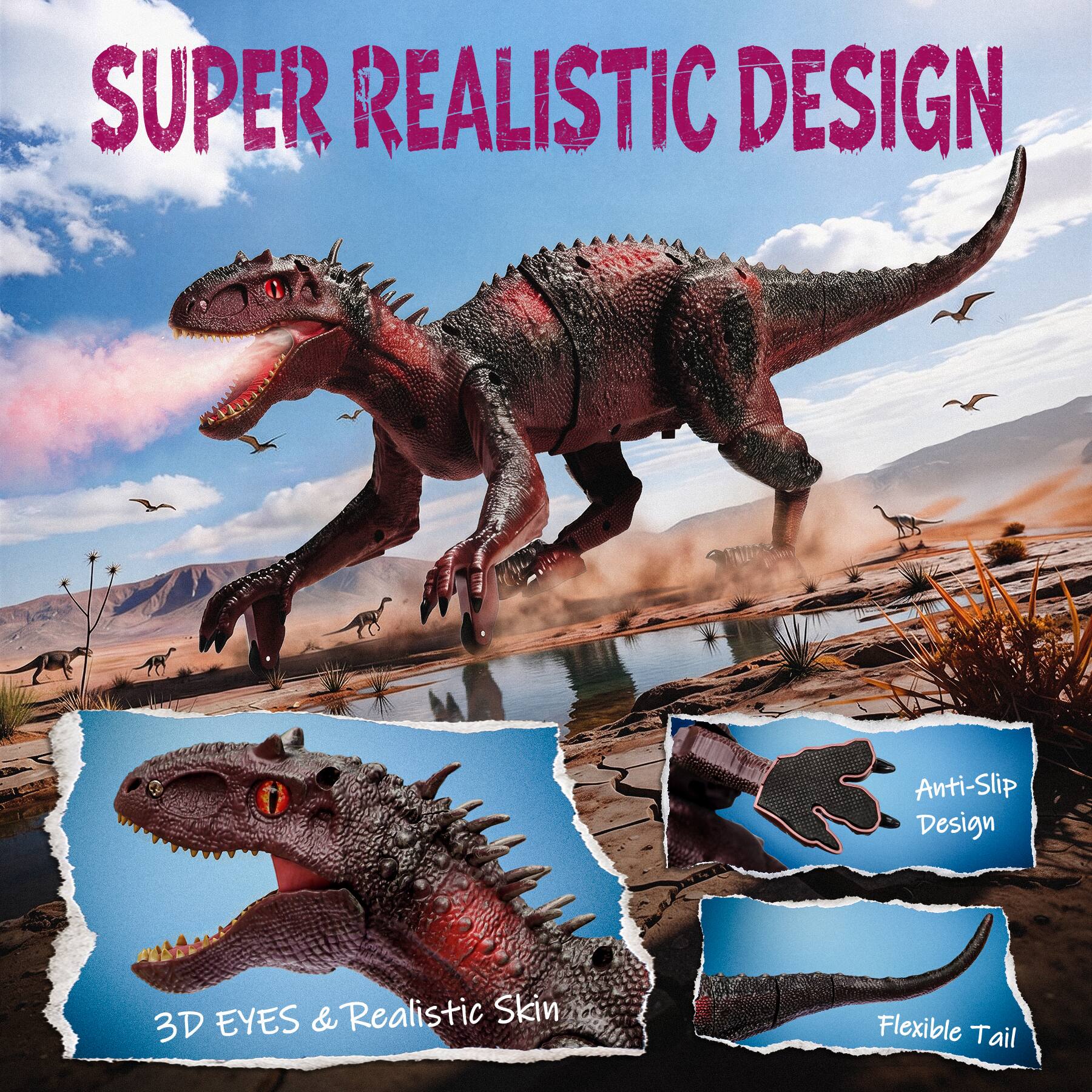 SUPER REALISTIC DESIGN

Anti-Slip Design

3D EYES & Realistic Skin

Flexible Tail