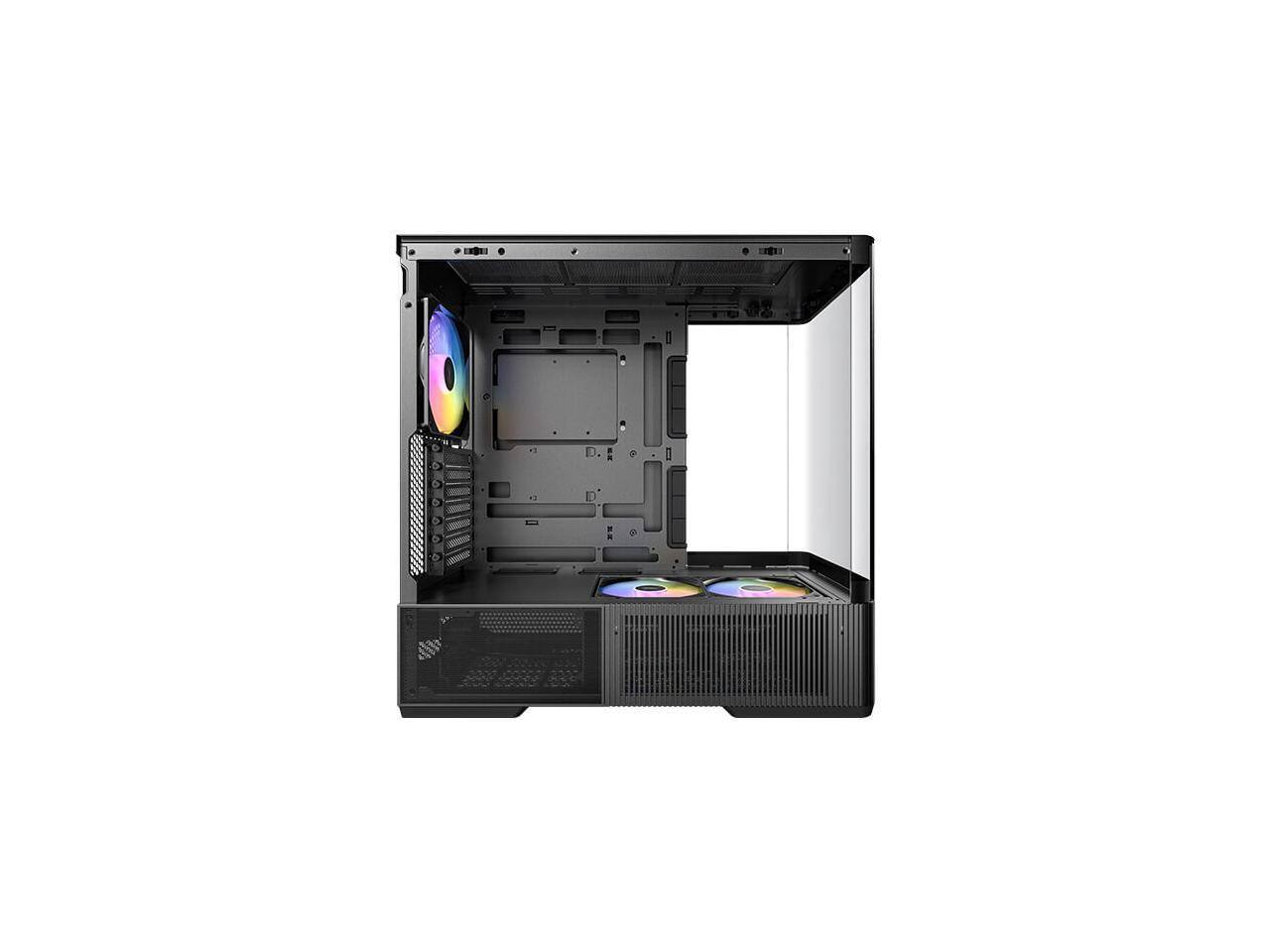 Alt View 9. Antec - Antec C6 Curve ARGB Mid-Tower, Tempered Glass, 3 Fans, 360mm Radiator, 450mm GPU, Type-C 10Gbps - Black.