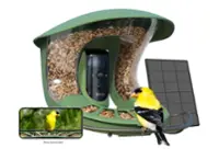 Birdfy 2 Smart Bird Feeder with Camera, 2K Portrait & 1080P Wide-Angle, AI Identifies 6000+ Birds, Weatherproof - Green - Front_Zoom