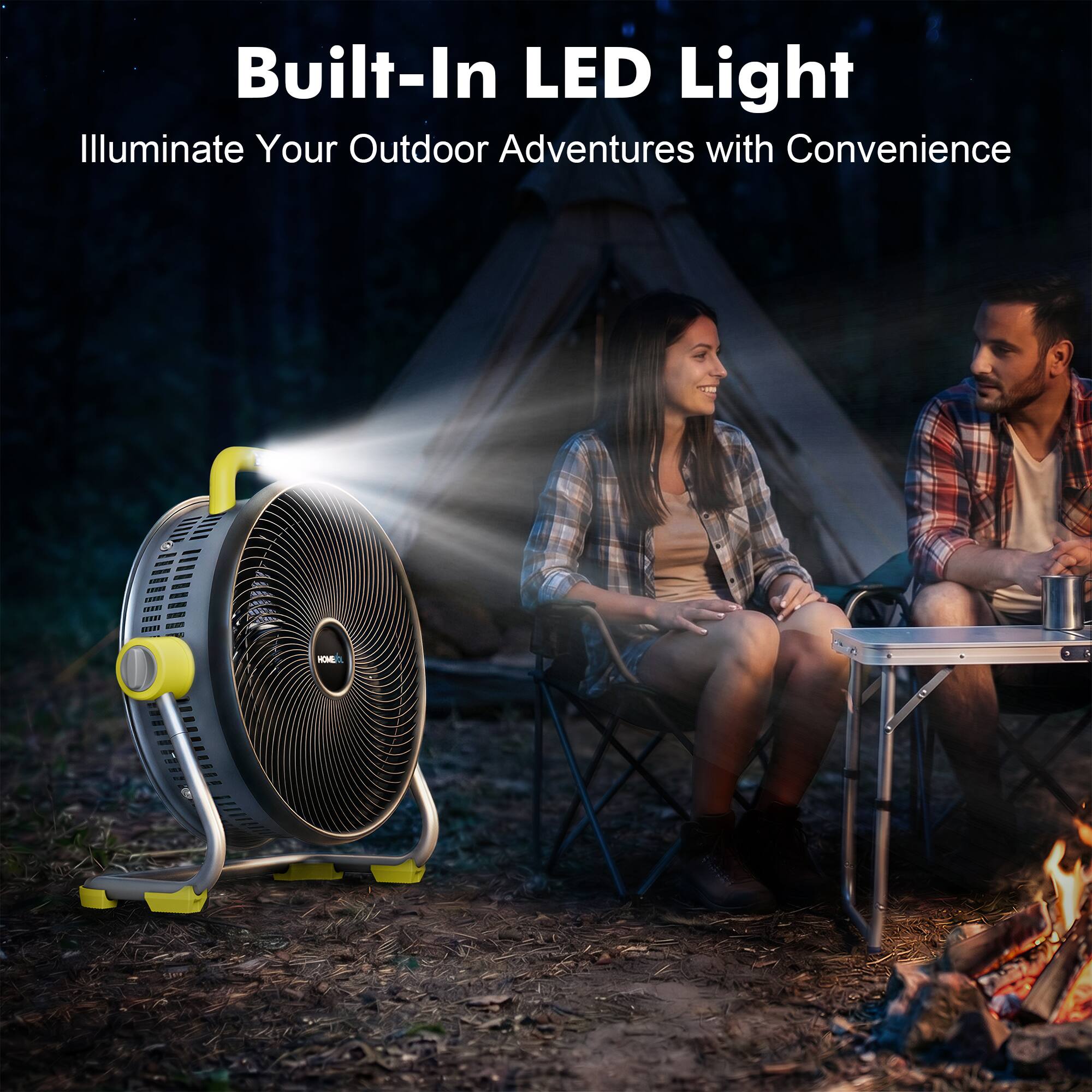 Built-In LED Light  
Illuminate Your Outdoor Adventures with Convenience