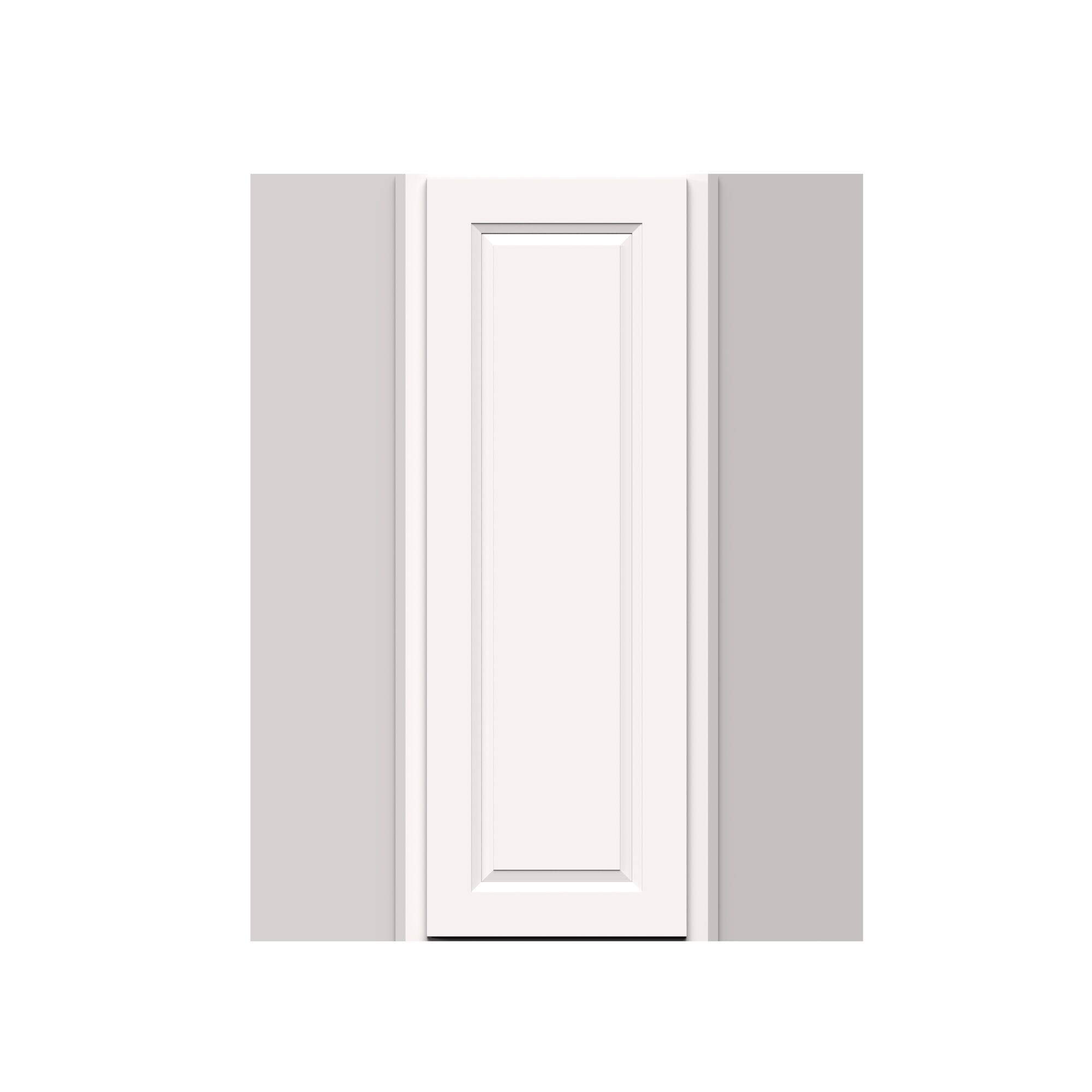 Alt View 1. Boyel Living - 24-in W x 42-in H x 12-in D Shaker Diagonal Corner Kitchen Wall Cabinet with Soft-Close Door - Glacier White.