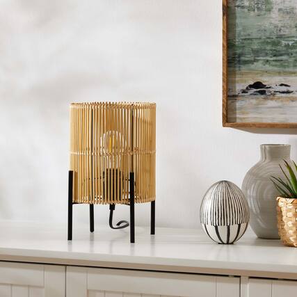 Front. Modway - Casen Bamboo Table Lamp by Modway - Natural.