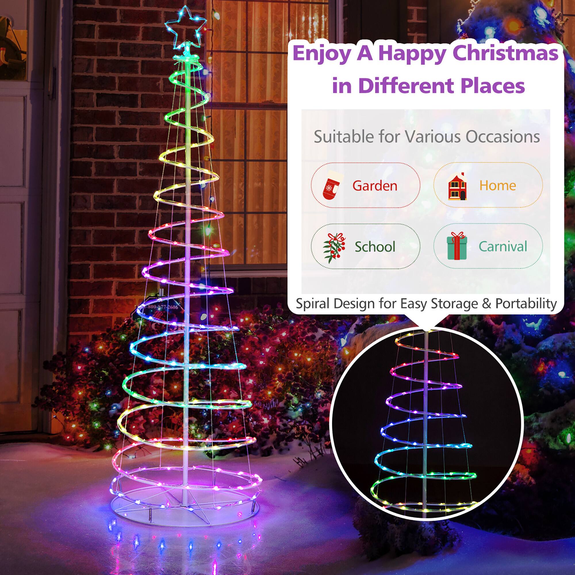 Enjoy A Happy Christmas in Different Places

Suitable for Various Occasions
- Garden
- Home
- School
- Carnival

Spiral Design for Easy Storage & Portability