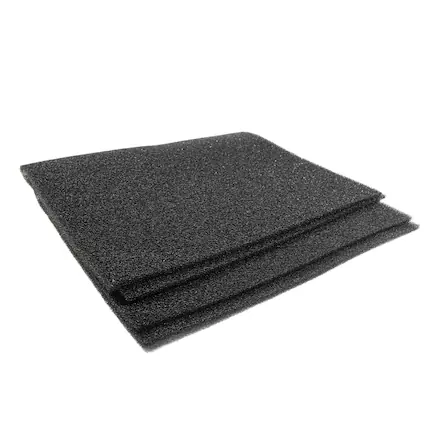 Front. HQRP - Cut-to-Fit Foam Air Filter Sheets 24 x 15 x 1/4 in, Washable Reusable, 2 Pack for Window AC.