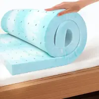 Bestier - 2in Memory Foam Mattress Topper, Cooling Gel Foam Mattress Topper for Pressure Relief, Ventilated Design Bed Topper - Twin - Front_Zoom