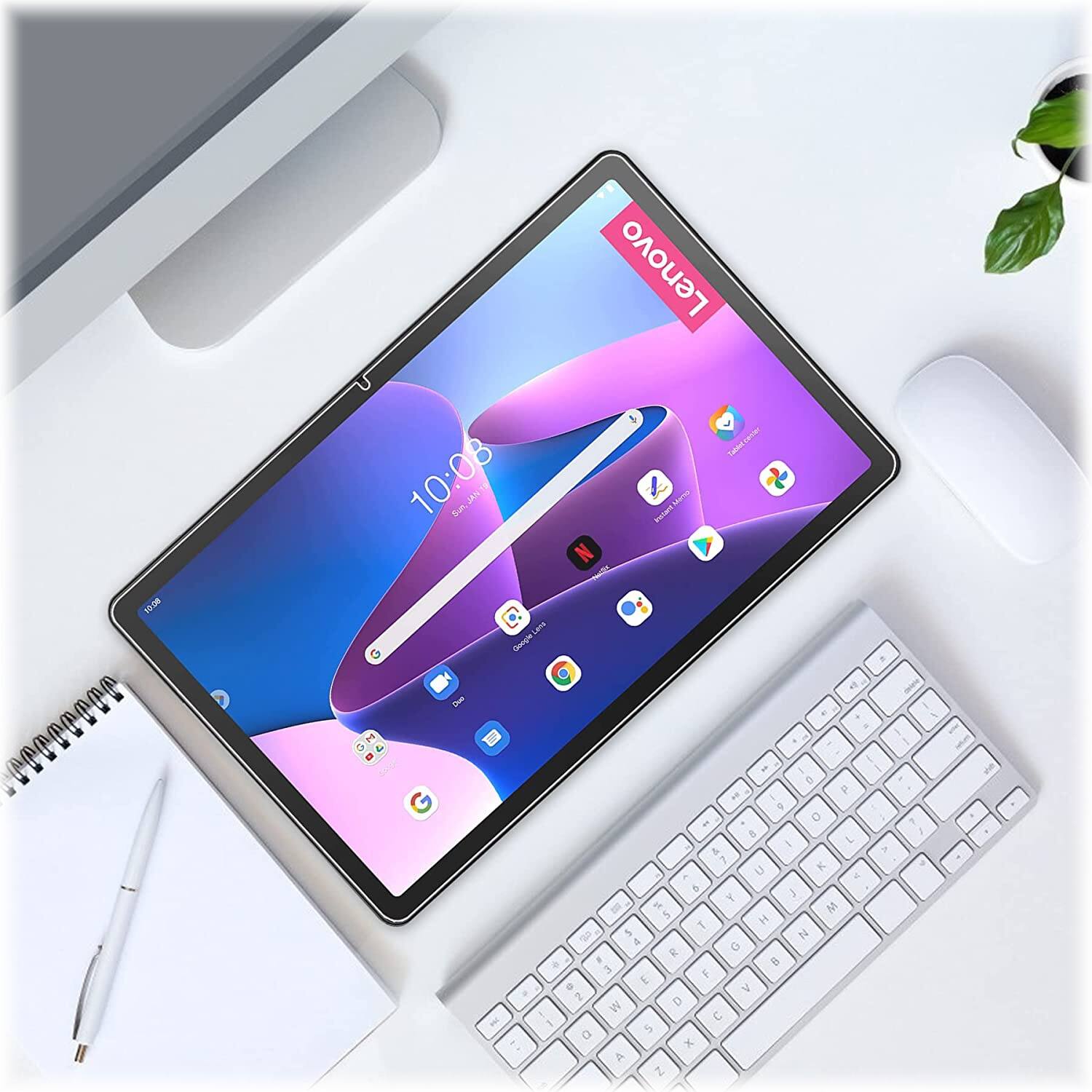 Alt View 11. SaharaCase - ZeroDamage Ultra Strong Tempered Glass Screen Protector for Lenovo Tab M10 Plus (3rd Gen) - Clear.