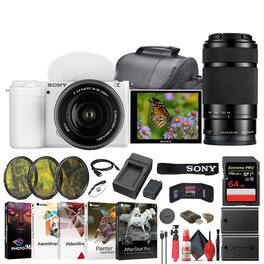 Sony - a6400 Mirrorless Camera with 16-50mm Lens Bundle + 55-210mm Telephoto Lens + Real-Time Eye AF