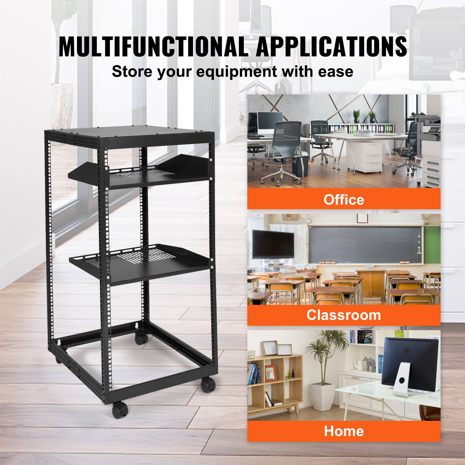 MULTIFUNCTIONAL APPLICATIONS  
Store your equipment with ease  

Office  
Classroom  
Home