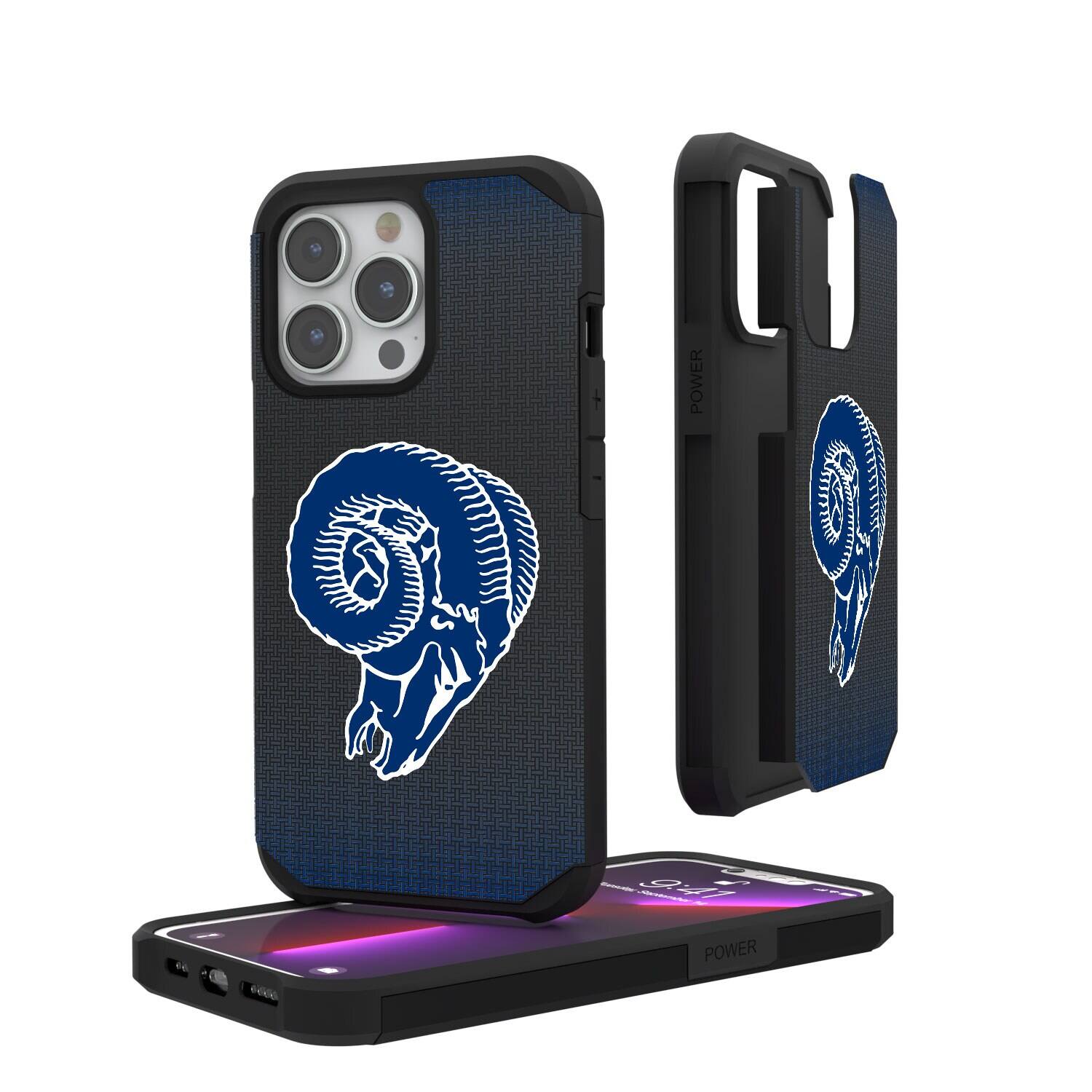 Keyscaper - NFL - Los Angeles Rams Linen Logo iPhone Rugged Case - 16 Pro Max - Black price history on PriceWatchPro