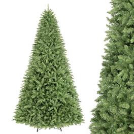 WELLFOR - 9ft Unlit Artificial Christmas Tree, Classic Spruce‑Style Hinged Xmas Tree with 4026 Dense Branch Tips - Green