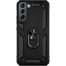 Front. SaharaCase - Military Kickstand Series Case for Samsung Galaxy S22+ - Black.