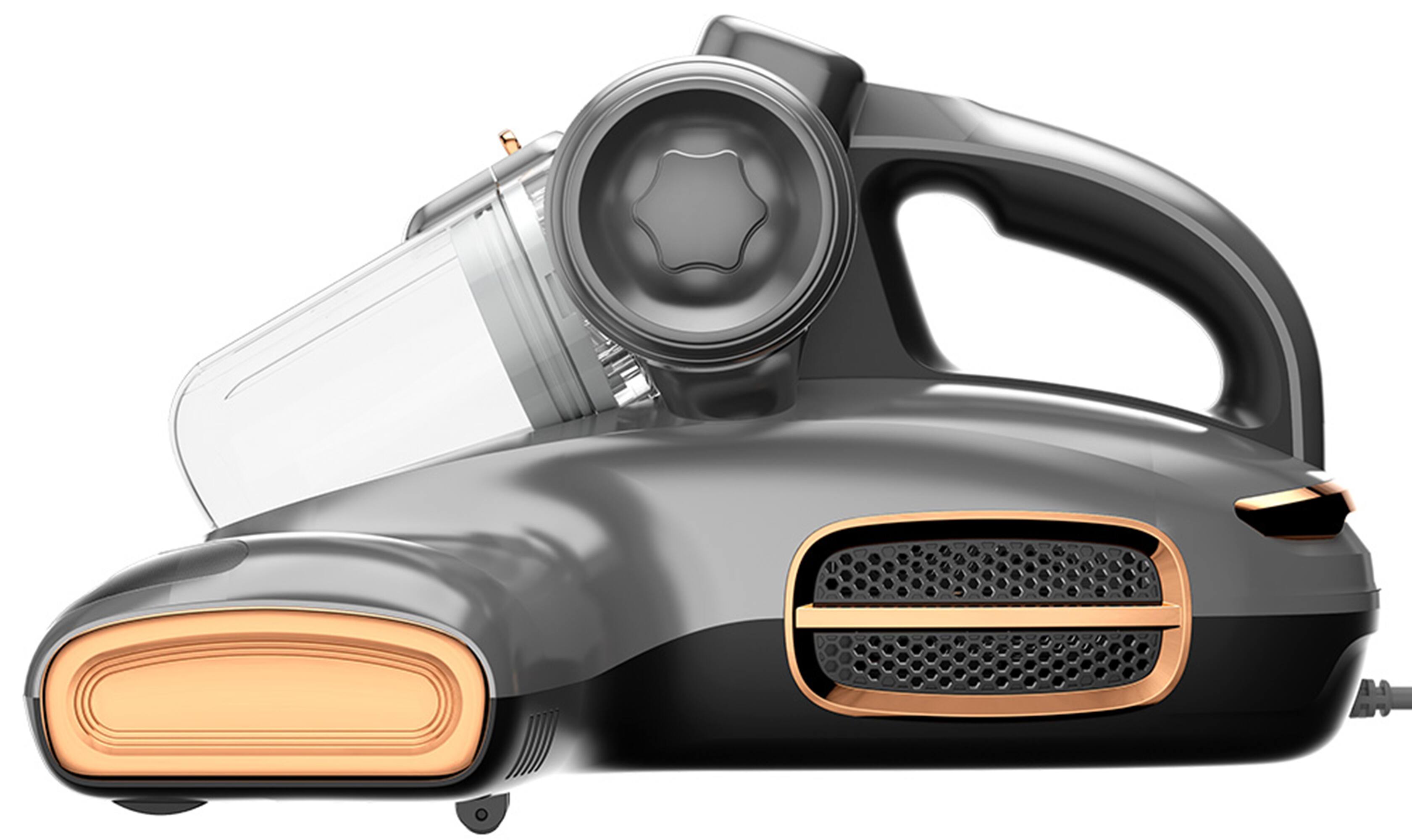 Left. JIGOO - Bed Vacuum Cleaner with Dust Sensor, 13Kpa Suction 700W Mattress Vac with UV Light & Ultrasonic for Dust & Pet Hair - Gray.