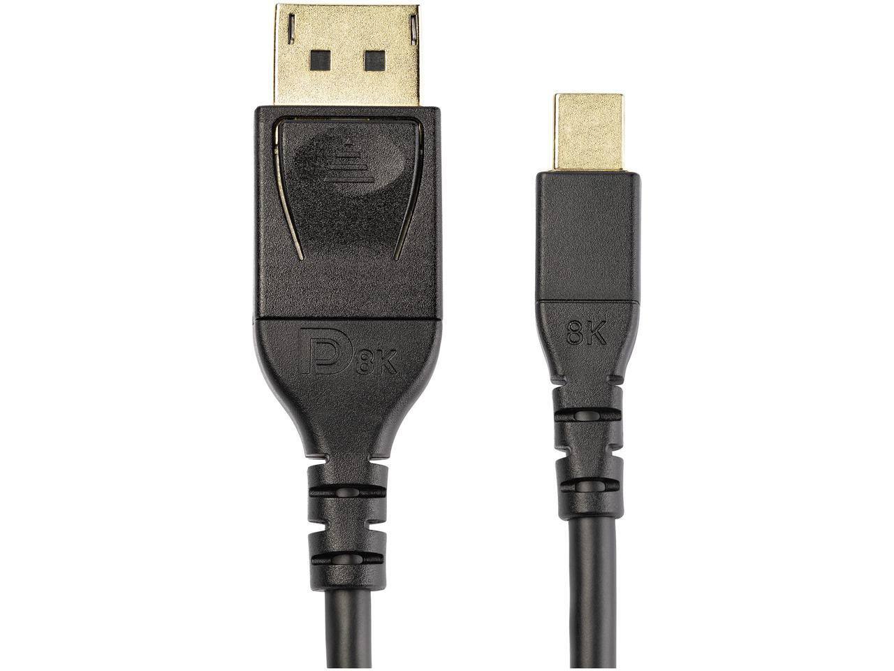Alt View 3. StarTech.com - StarTech.com 6ft Mini DP to DP 1.4 Cable - 8K 60Hz, 4K 120Hz, HDR, Slim (DP14MDPMM2MB).