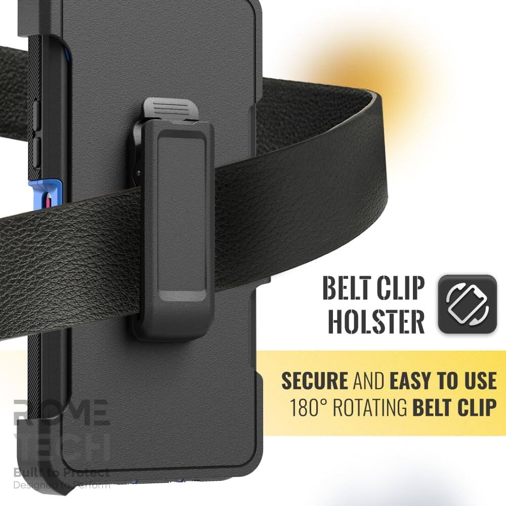 BELT CLIP HOLSTER  
ROME  
Built to Protect  
Designed to Perform  

SECURE AND EASY TO USE  
180° ROTATING BELT CLIP