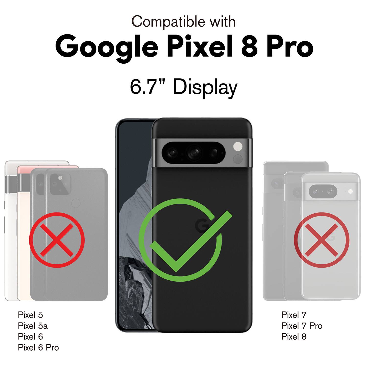 Compatible with Google Pixel 8 Pro 6.7" Display

Pixel 5
Pixel 5a
Pixel 6
Pixel 6 Pro
Pixel 7
Pixel 7 Pro
Pixel 8