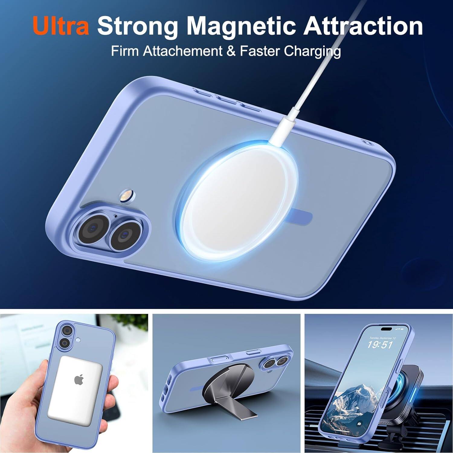 Ultra Strong Magnetic Attraction  
Firm Attachment & Faster Charging