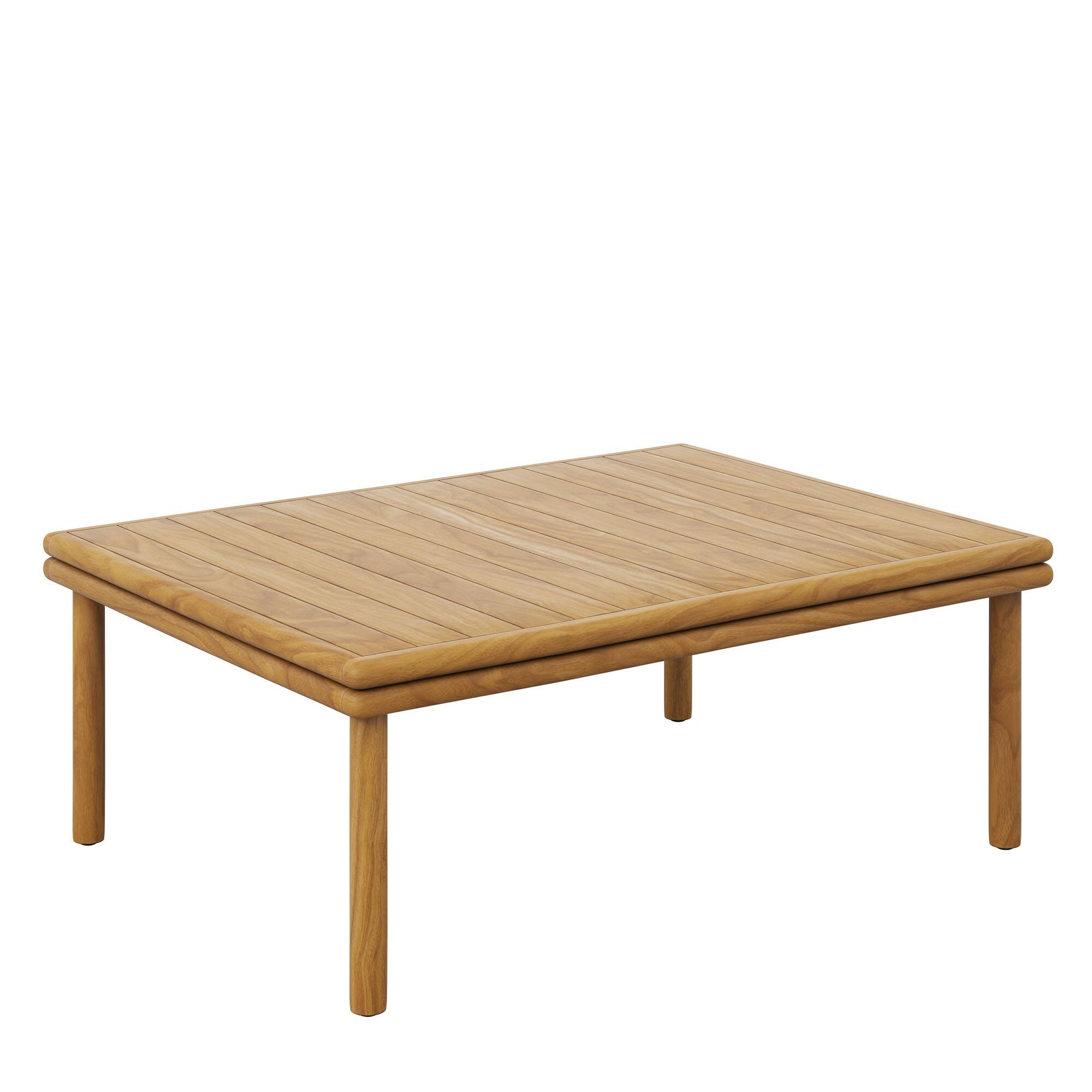 Angle. Modway - Wren Outdoor Patio Teak Wood Coffee Table by Modway - Natural.
