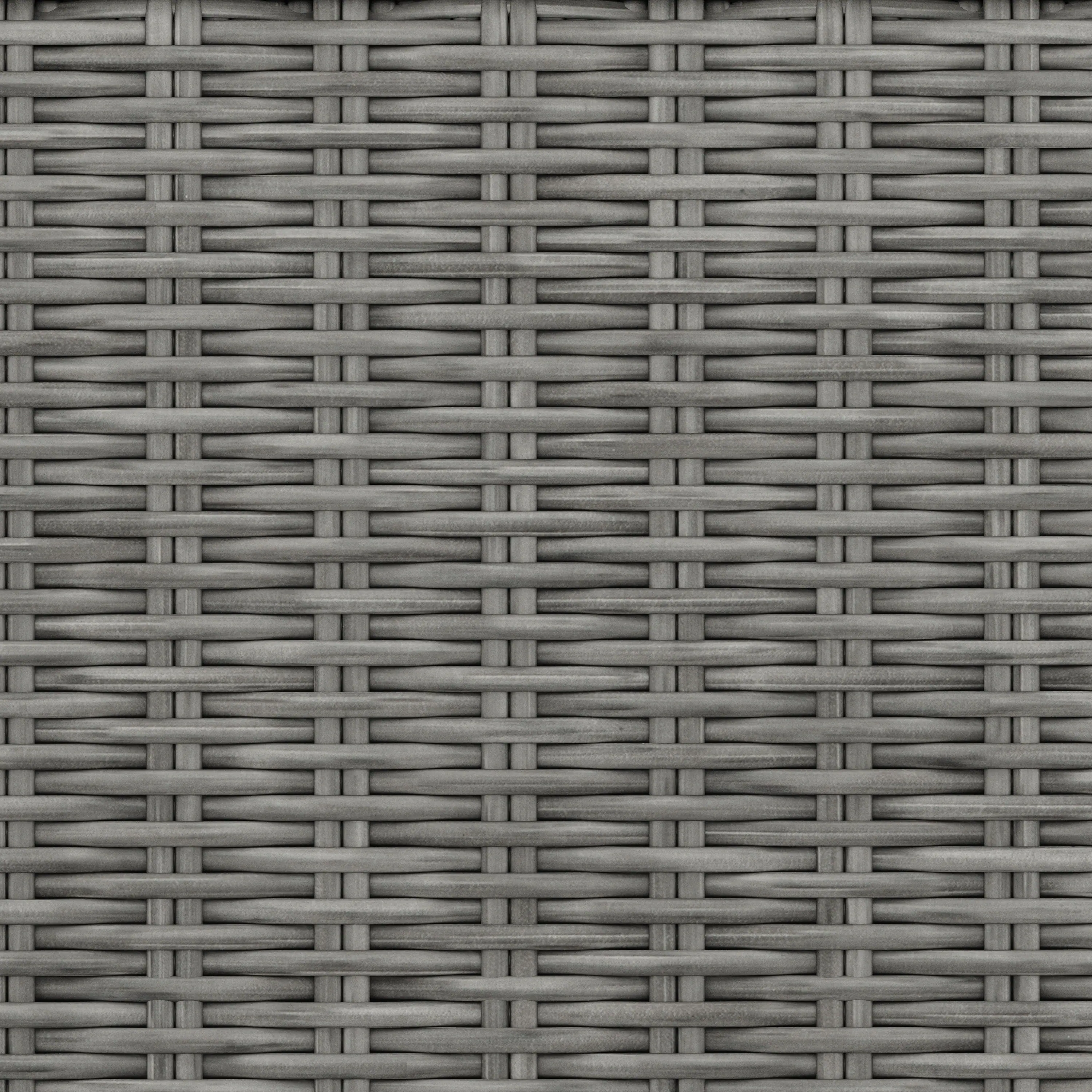 Alt View 9. Martha Stewart - Bedford 5-Piece Outdoor Rattan Wicker Patio Set with 4 Bar Stools, Bar Height Table - Gray.