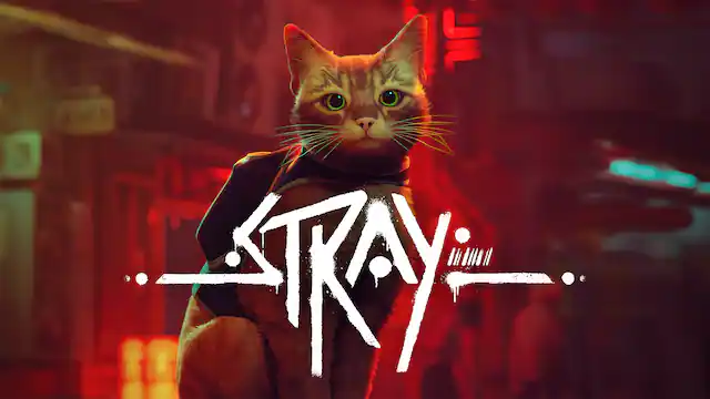 The text on the image reads "Stray." - E10+ (Everyone 10+)