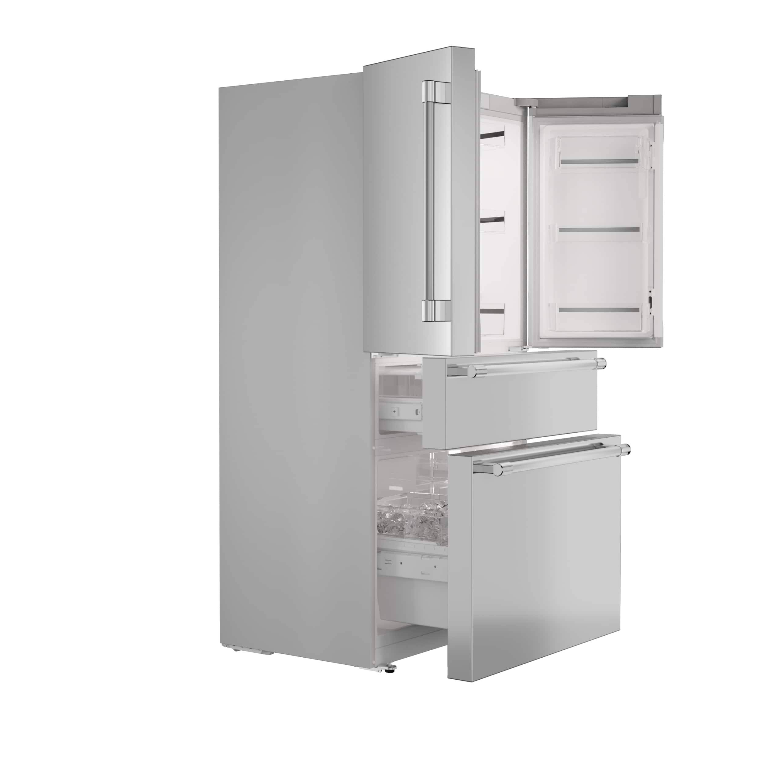 Alt View 13. Thermador - Freedom Collection 20.4 Cu. Ft. 4-Door Bottom Freezer French Door Smart Refrigerator with Professional Handles - Stainless Steel.
