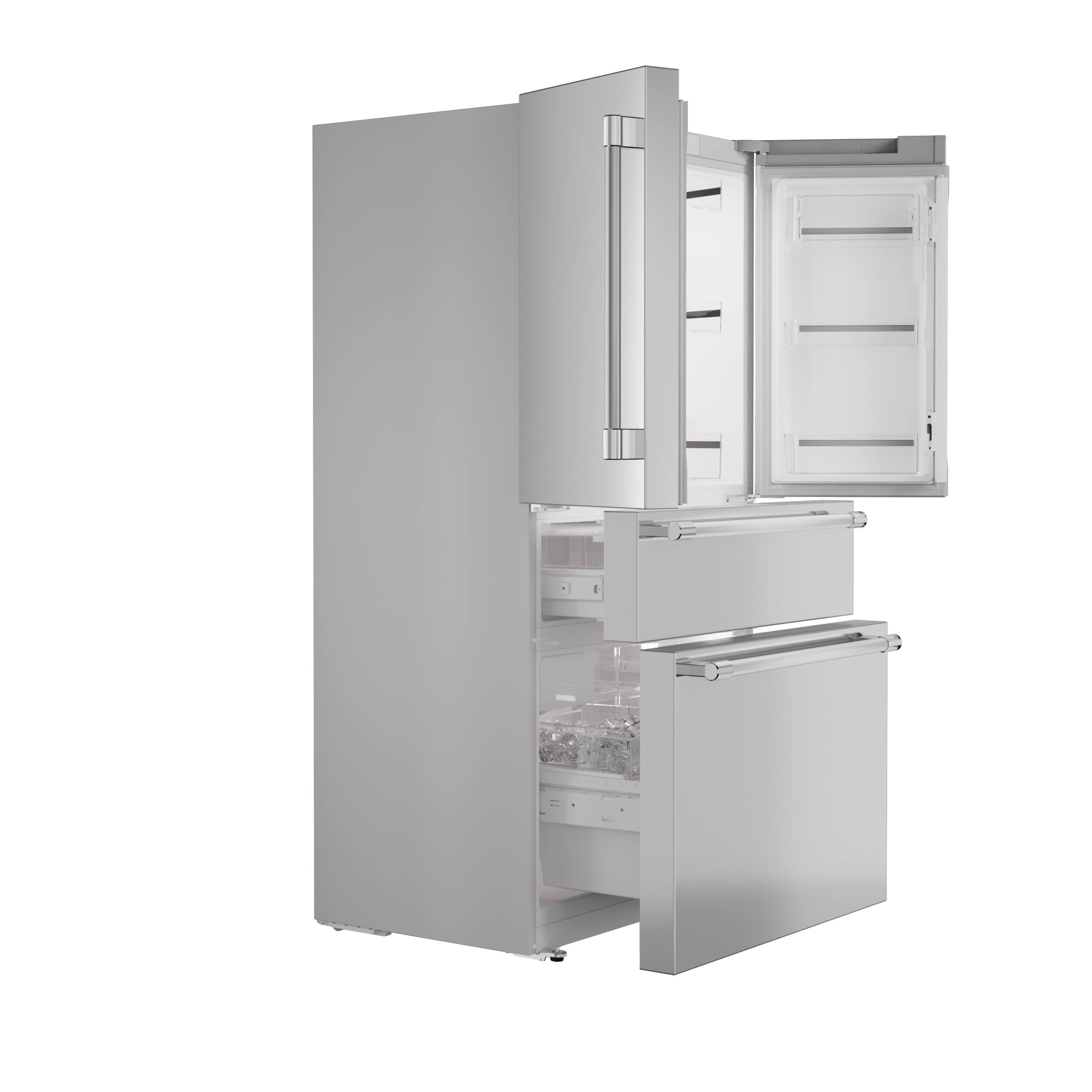 Alt View 13. Thermador - Freedom Collection 20.4 Cu. Ft. 4-Door Bottom Freezer French Door Smart Refrigerator with Professional Handles - Stainless Steel.