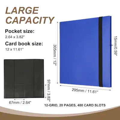 large trading card binder Custom With Personalized Text or Image, Card Collector Organizer Binder, Custom Gift for Collectors, Kids or Adults Standard size Card Binder, 9 Pocket Trading