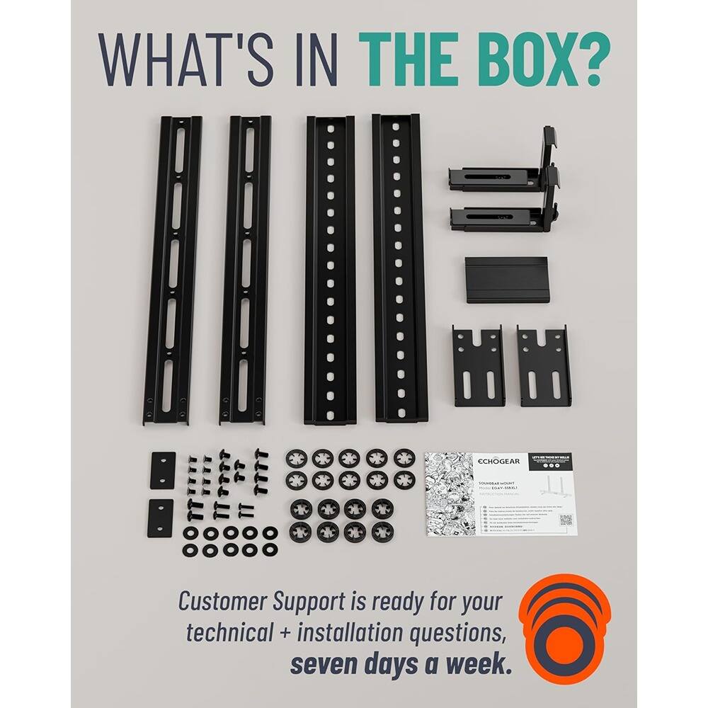 WHAT'S IN THE BOX?

Customer Support is ready for your technical + installation questions, seven days a week.