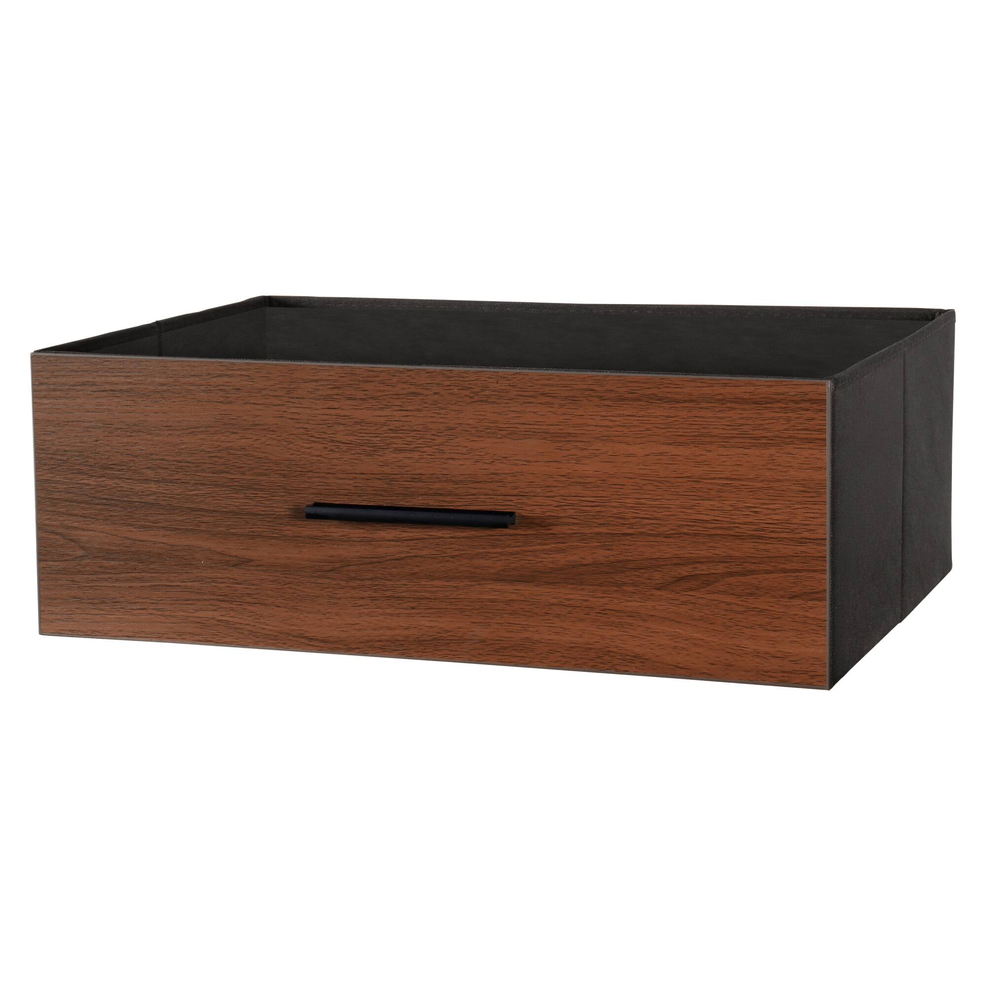 Alt View 6. GOODSILO - Modern 6-Drawer Fabric Dresser with Water-Resistant Wood Top for Bedroom Storage - Walnut.
