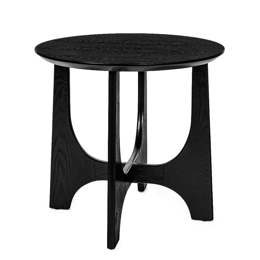 Alt View 3. Loheer - Loheer 25 Inch Round End Table Wooden Side Table for Living Room - Brown.