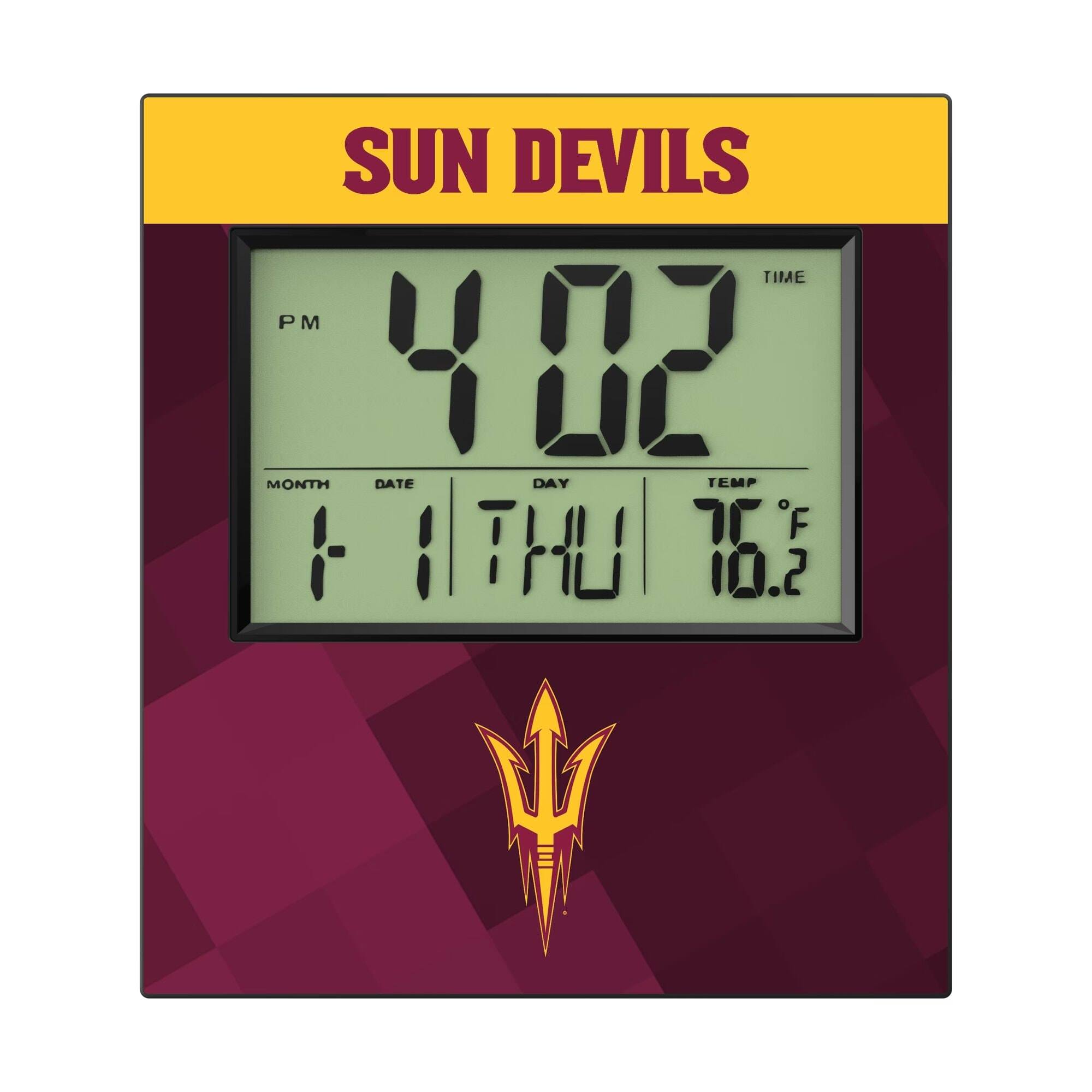 SUN DEVILS  
TIME PM 4:02  
MONTH 1  
DATE 1  
DAY THU  
TEMP 76.2°F