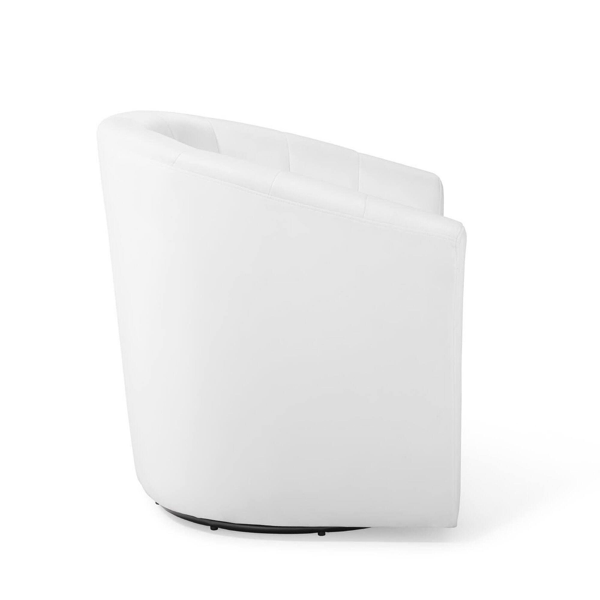 Angle. Modway - Prospect Performance Velvet Swivel Armchair by Modway - White.