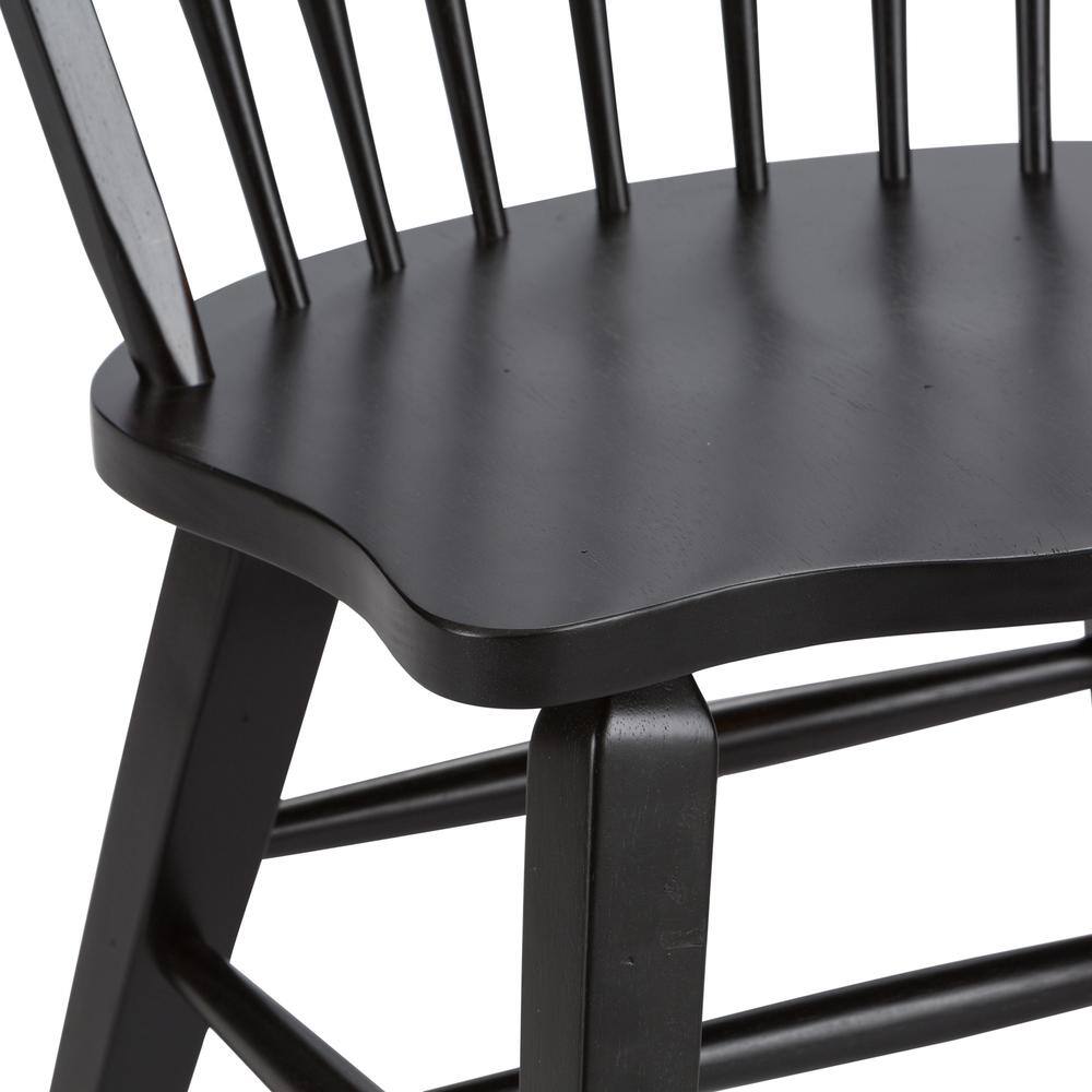 Alt View 3. Liberty Furniture Industries - Hearthstone Ridge Windsor Back Side Chair - Black-Set of 2 in Tobacco - Brown.
