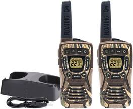 Cobra - ACXT1035R FLT CAMO Floating Walkie Talkies - Waterproof Rechargeable 37-Mile Two Way Radio NOAA Weather & VOX (2 Pack) - Camouflage