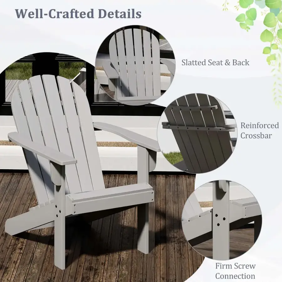 Well-Crafted Details: Slatted Seat & Back, Reinforced Crossbar, Firm Screw Connection