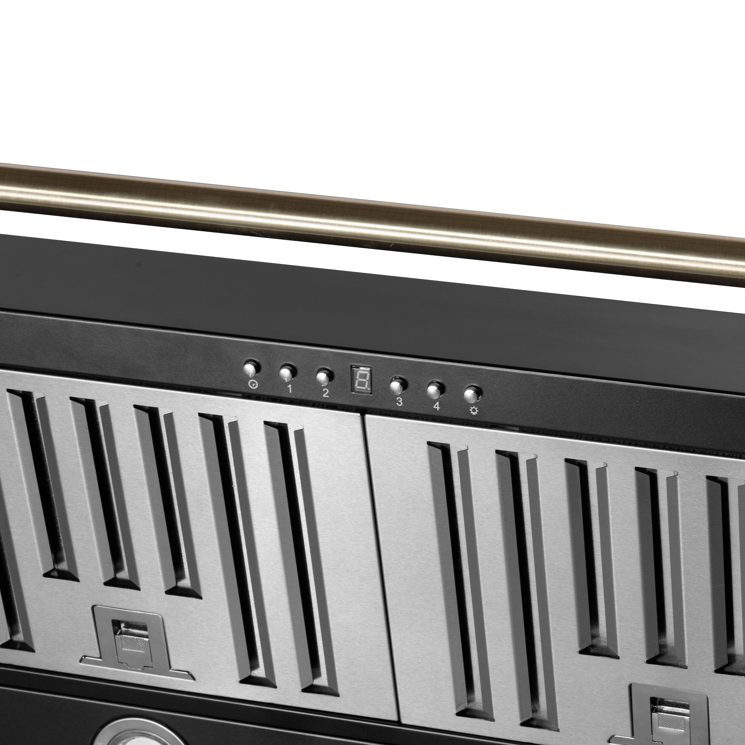 Alt View 7. Forno Appliances - Aria 60 in. Convertible Wall-Mounted Range Hood - Black.