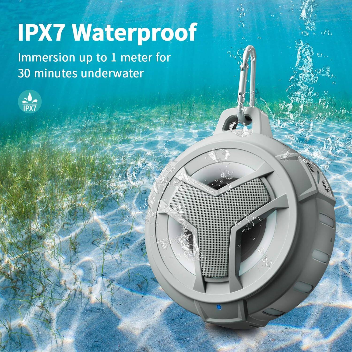 IPX7 Waterproof  
Immersion up to 1 meter for 30 minutes underwater