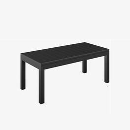 Mondawe - 45" Aluminum Slatted Outdoor Coffee Table - Black