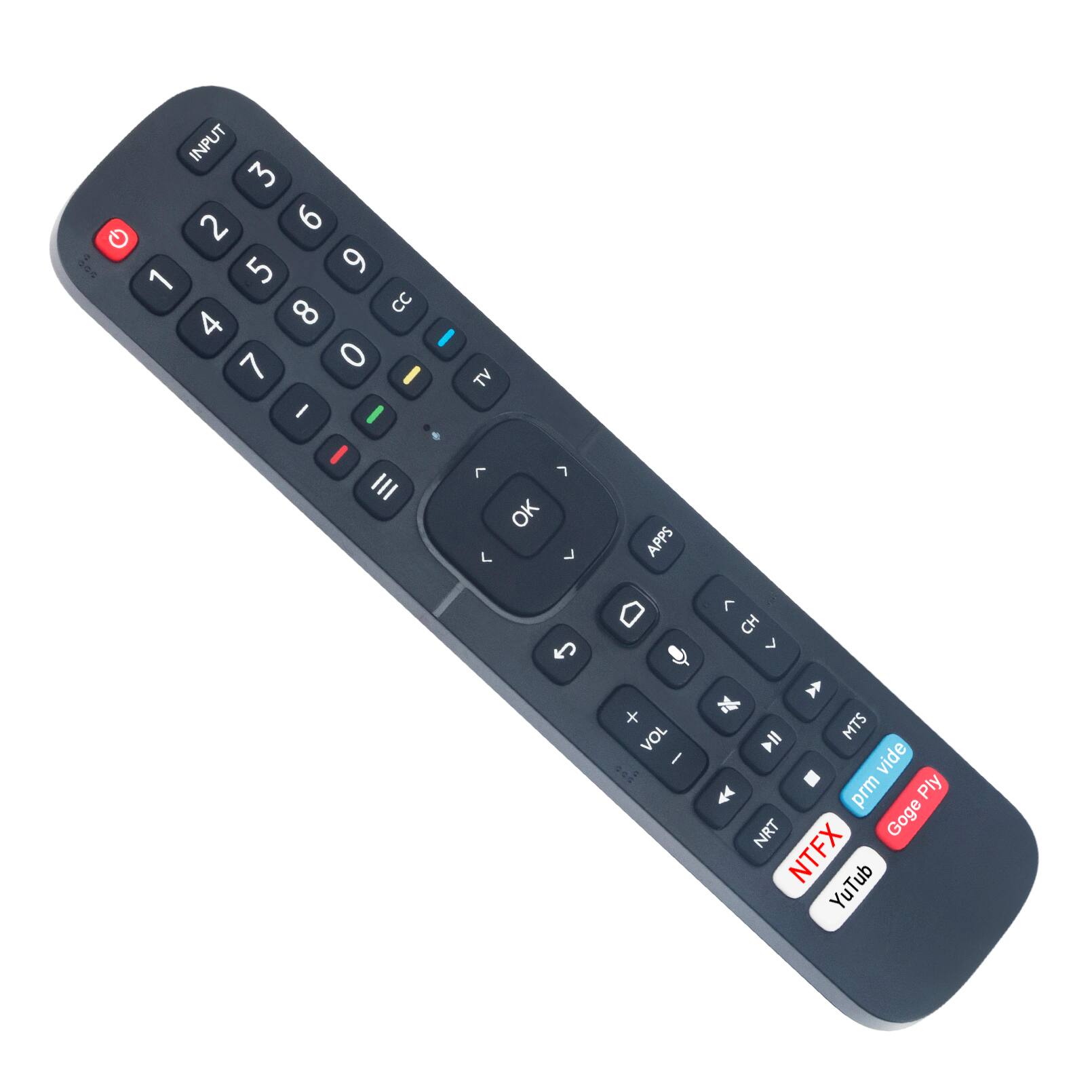 INPUT 3 2 6 G 5 9 1 8 CC 4 I 7 o I TV / I /   W OK L 
APPS
7 CH
VOL
il MTS vide prm Ply NRT Goge NTFX YuTub
