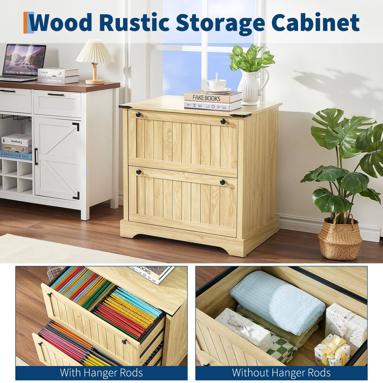 Wood Rustic Storage Cabinet

With Hanger Rods

Without Hanger Rods