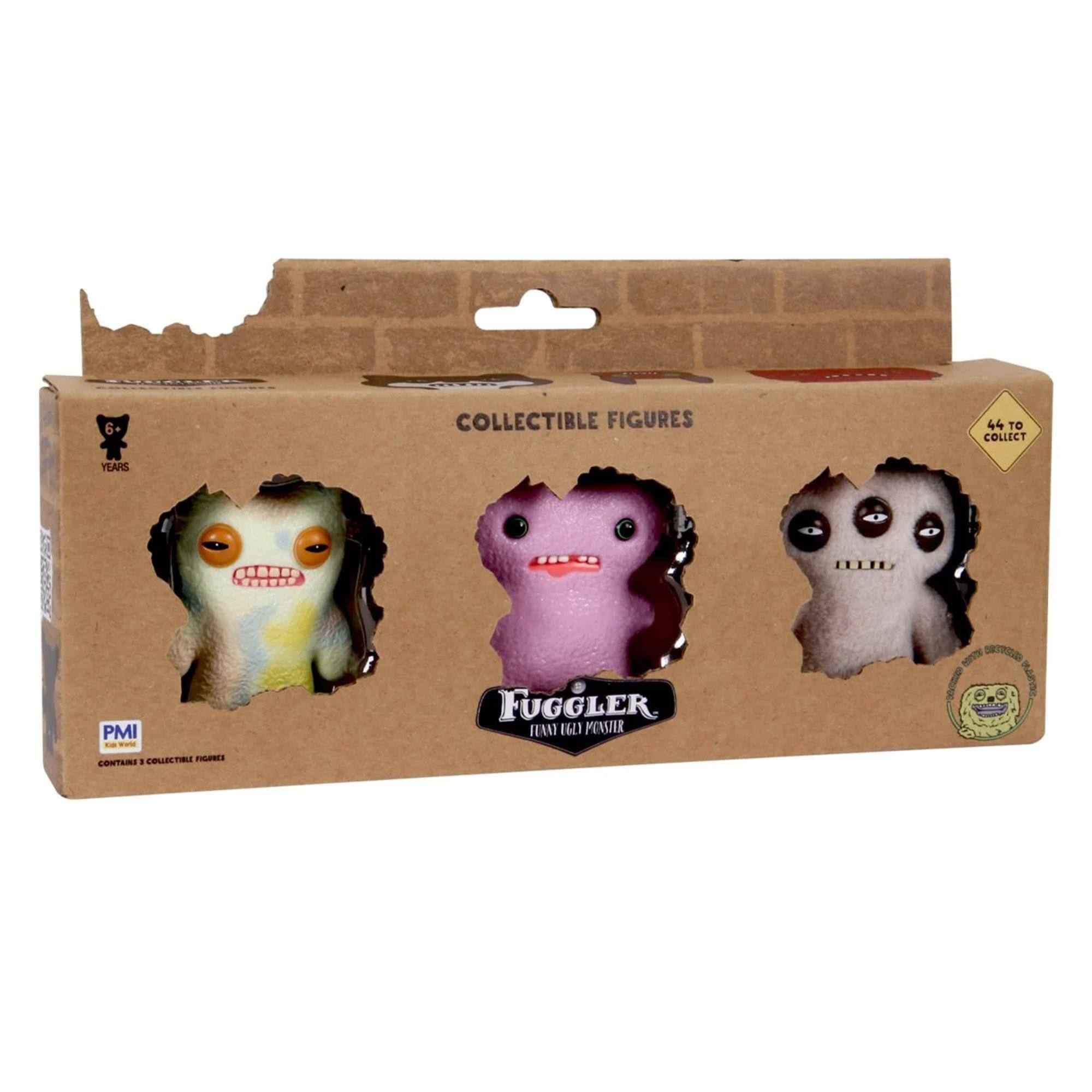 6+ COLLECTIBLE FIGURES  
44 TO COLLECT  
PMI - CONTAINS 3 COLLECTIBLE FIGURES  
FUGGLER - FUN & GELLY MONSTER