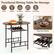 Functional Dining Table for Storage: Drinks, Glasses, Hot Dishes, Tableware, Wine Bottles, Wide Oval Tabletop, 6-Bottle Wine Rack.