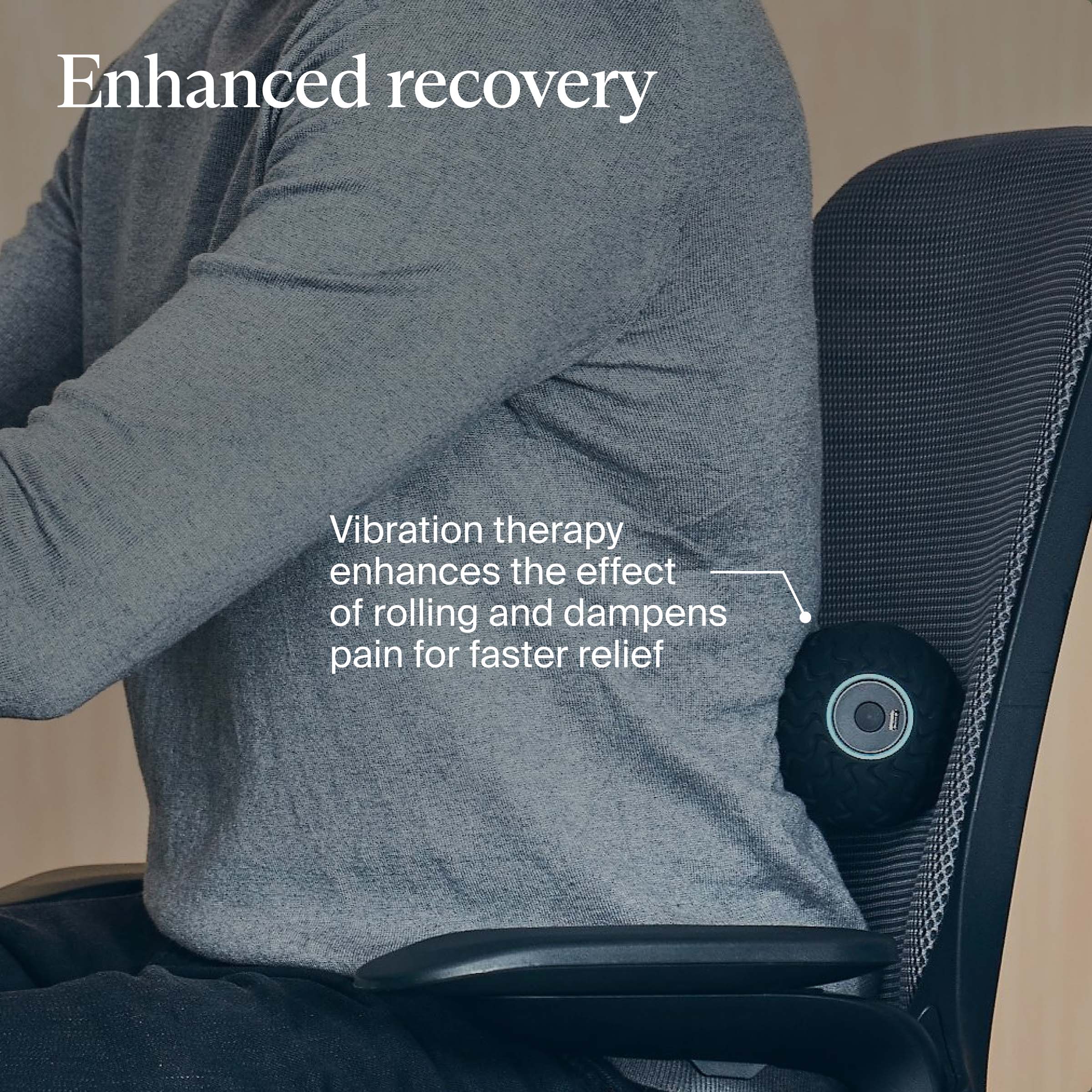 Alt View 13. Therabody - Therabody - WaveSolo - Vibrating Ball Roller For Pinpointed Muscle Relief - Black - Black.