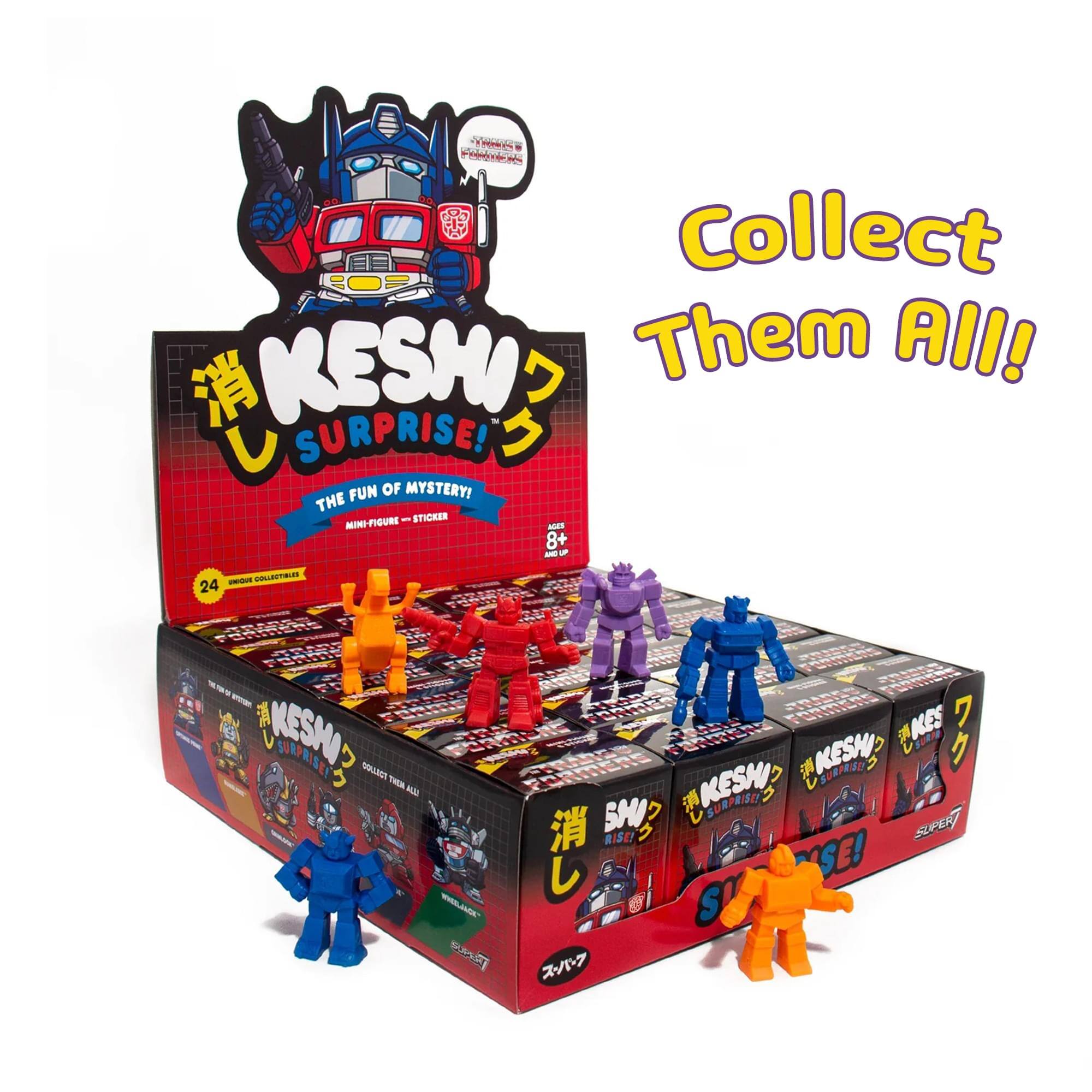 Collect Them All!  
KESHI SURPRISE!  
THE FUN OF MYSTERY!  
MINI-FIGURE STICKER  
8+  
24 UNIQUE COLLECTIBLES