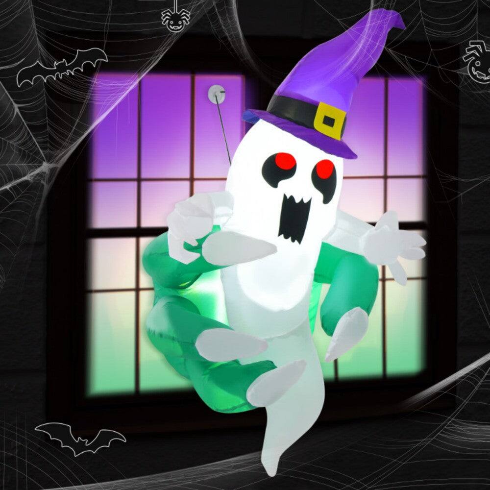 Alt View 8. Boyel Living - 3.6FT Halloween Inflatable Decoration Spooky Glowing Window Ghost - Multicolor.