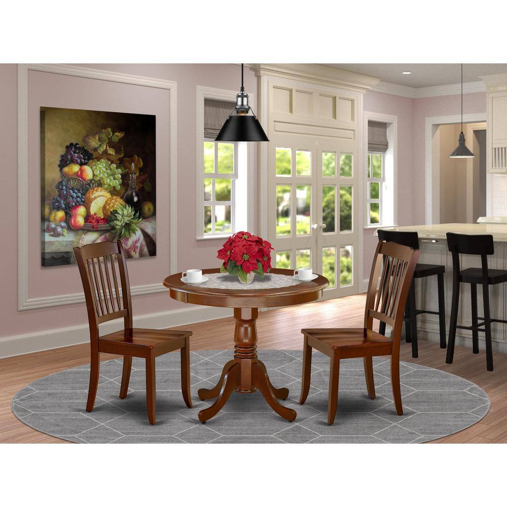 Left. East West Furniture - Dining Room Set Mahogany - Brown.