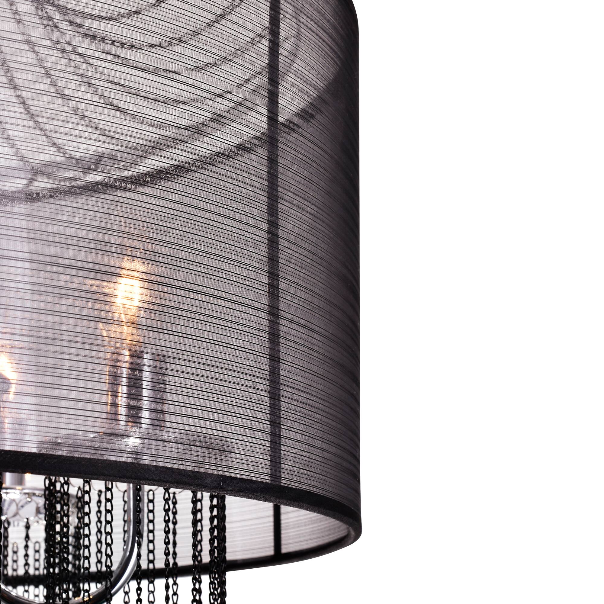 Alt View 1. CWI Lighting - Amelia 6 Light Drum Shade Chandelier With Chrome Finish - Chrome.