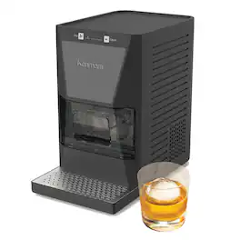 Kenmore - Crunchy Chewable Nugget Ice Maker, Front-Load Design, 40lb/24hr Capacity, in Stainless Steel - Black Stainless Steel