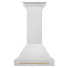 ZLINE Autograph Edition - 30 inches - Externally Vented - Wall Range Hood - Satin Stainless Steel